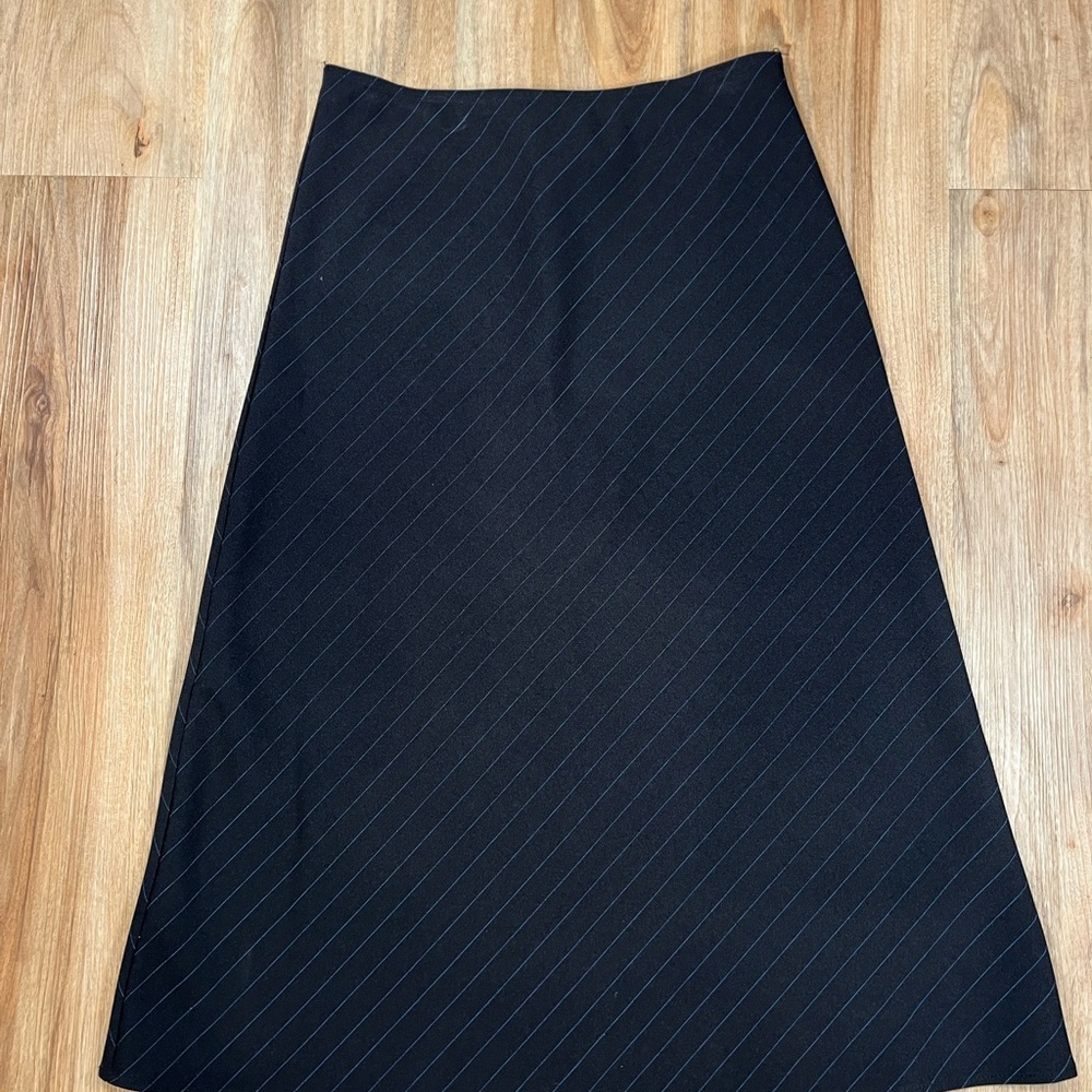 Elegant Black Pinstripe Skirt